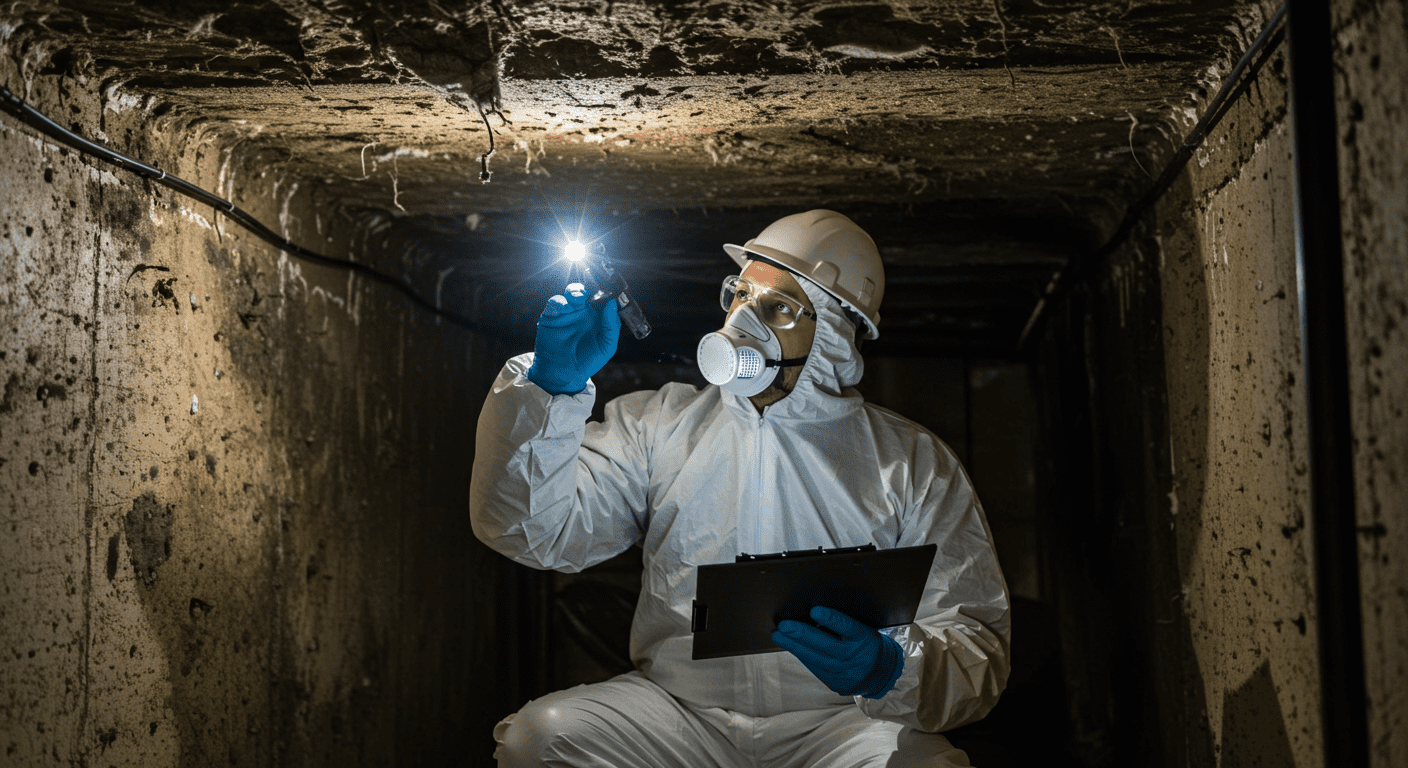 Professional Mold Inspector in Crawl Space