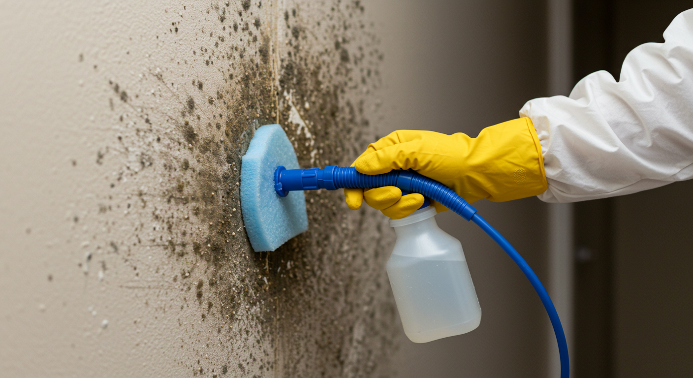 Mold Removal Specialist at Work