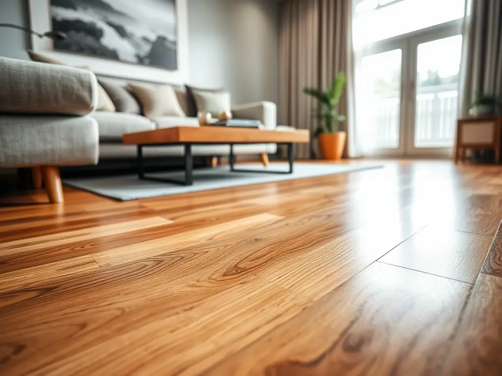 A stylish image of newly installed flooring by Alltech Restoration, showcasing the quality of materials and installation.